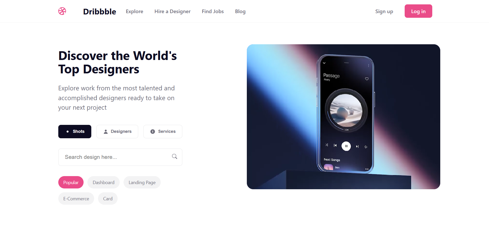 Akshat Parate Dribbble Website Project