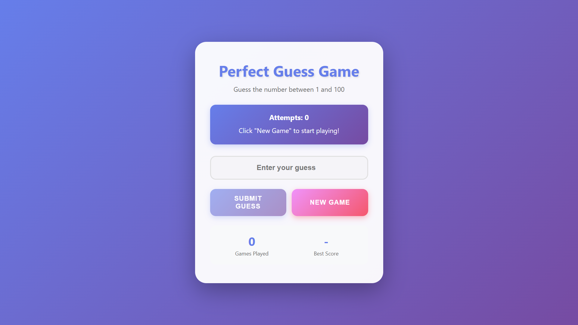 Akshat Parate Perfect Guess Website Project