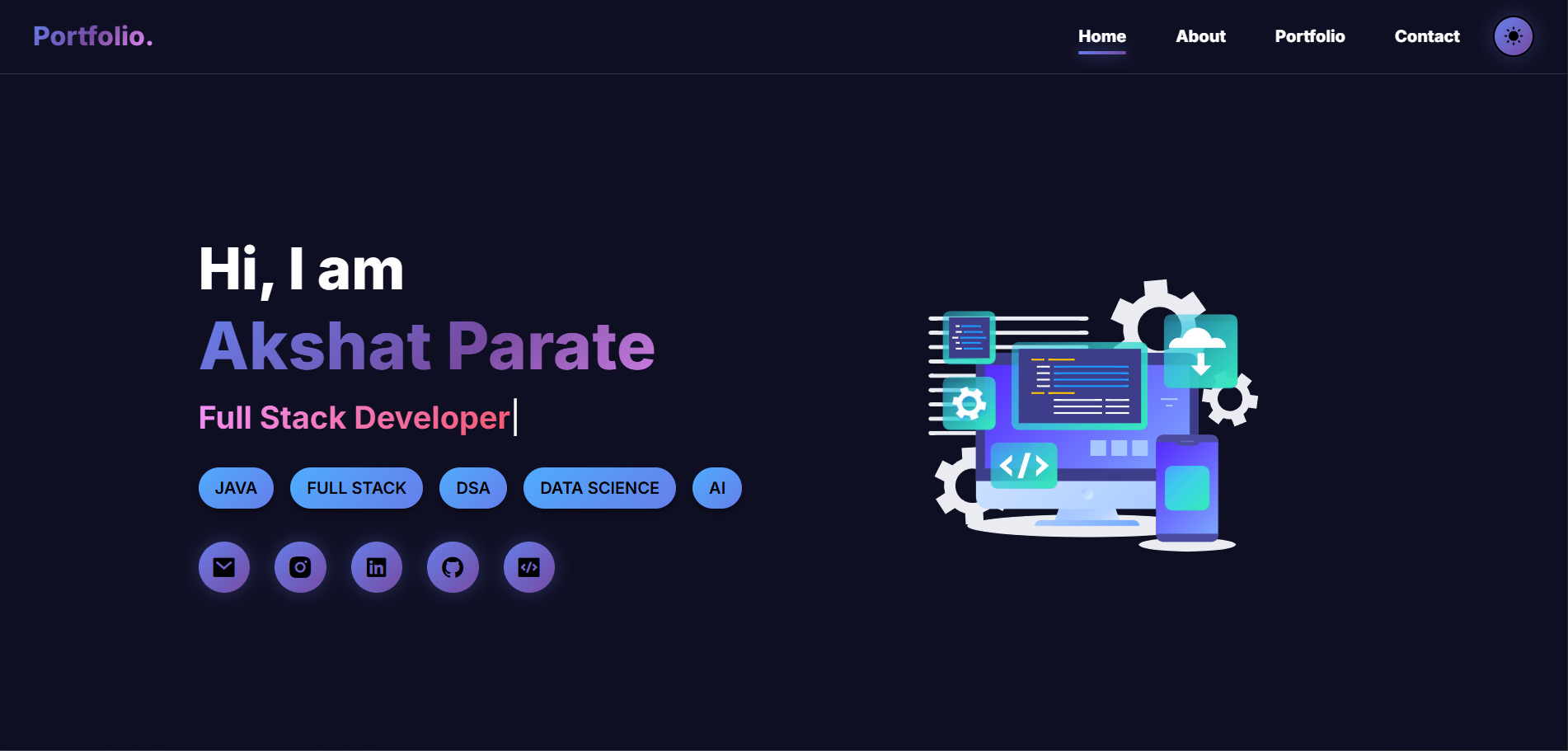 Akshat Parate Portfolio Website Project
